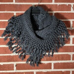 American Eagle Outfitters Gray Crochet Infinity Scarf. One size